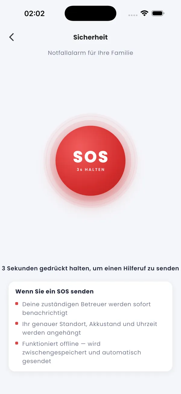 3 Sekunden halten