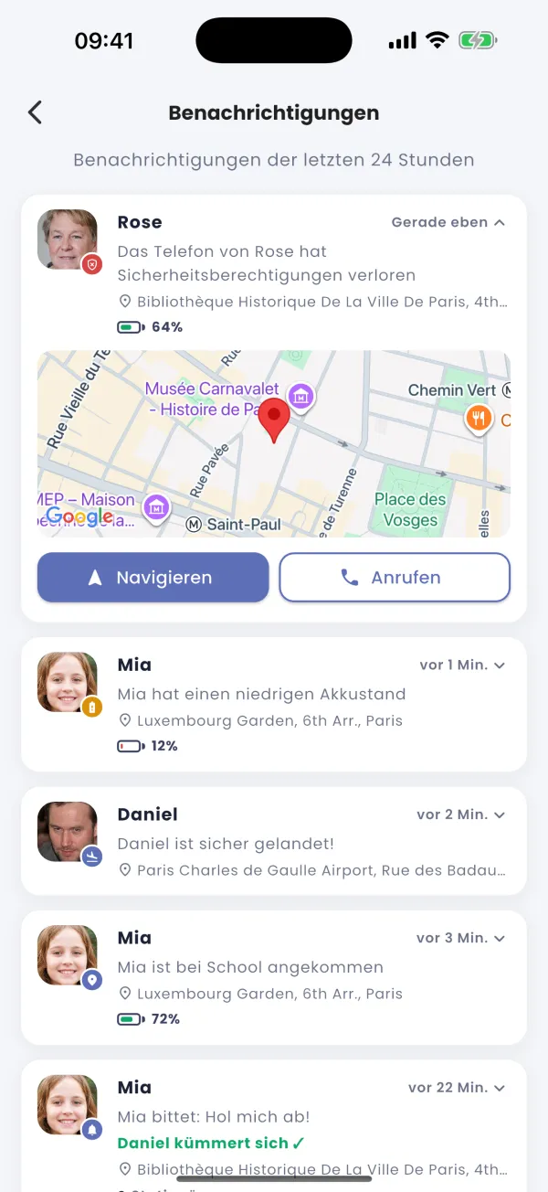 Eine Berechtigung ausgeschaltet