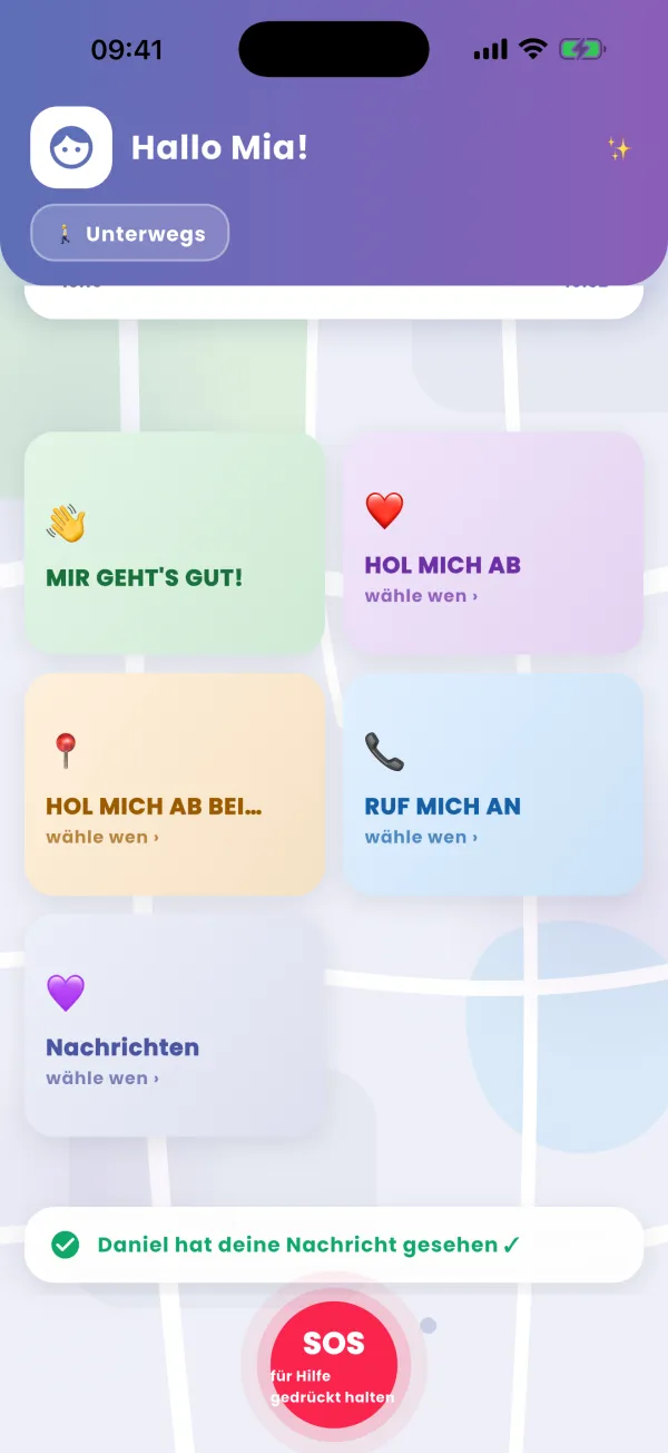Gesendet → Gesehen