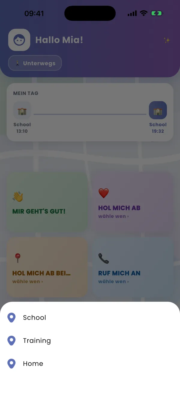 Hol mich ab bei… den Ort wählen