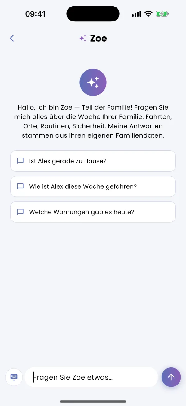 Frag Zoe, direkt von der Karte