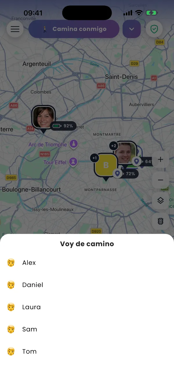 Envía «Voy de camino»