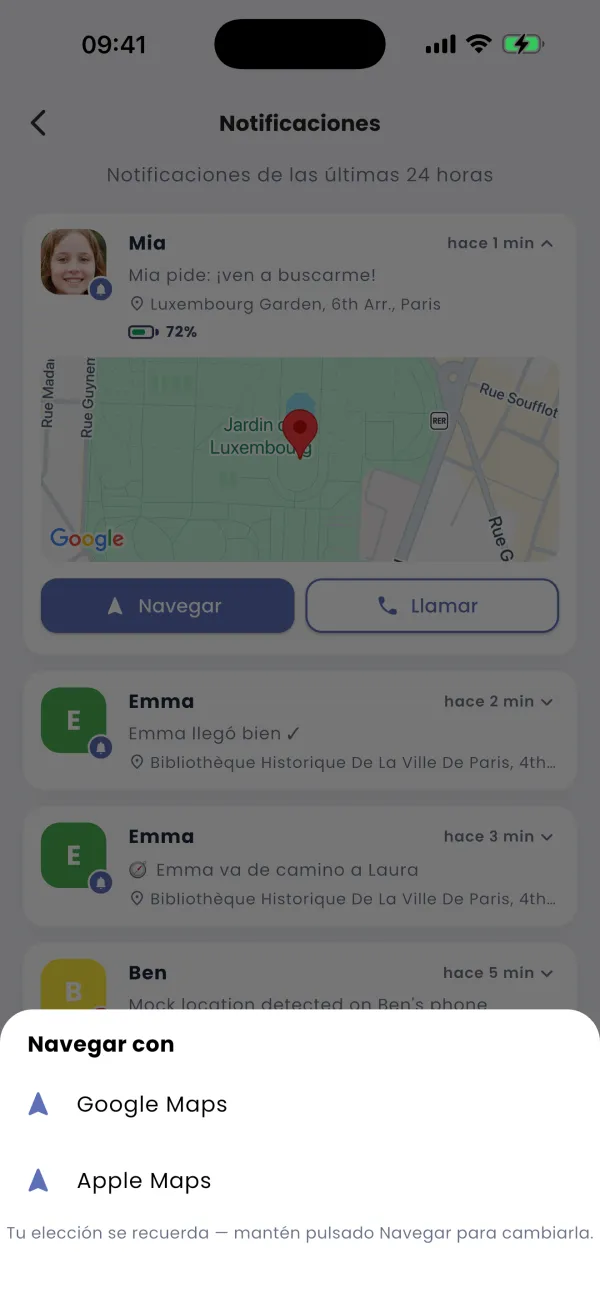 Navegar con un toque
