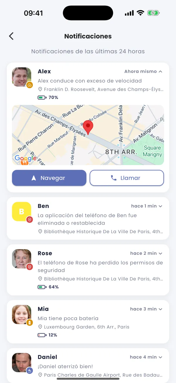 Alerta de velocidad