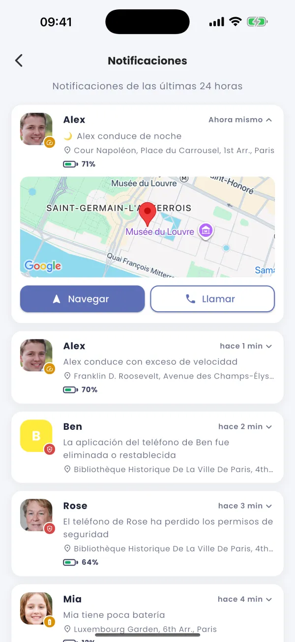 Aviso de conducción nocturna (opcional)