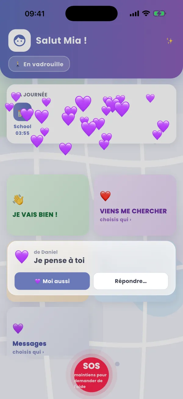 Un message arrive