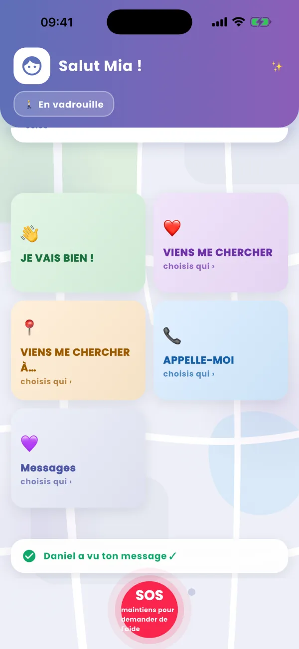 Envoyé → Vu