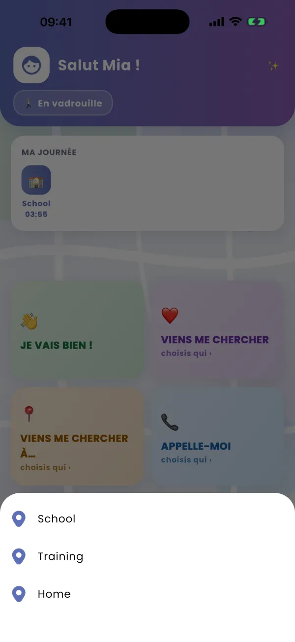 Viens me chercher à… choisir le lieu