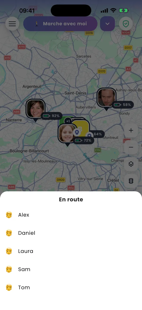 Envoyer « J'arrive »
