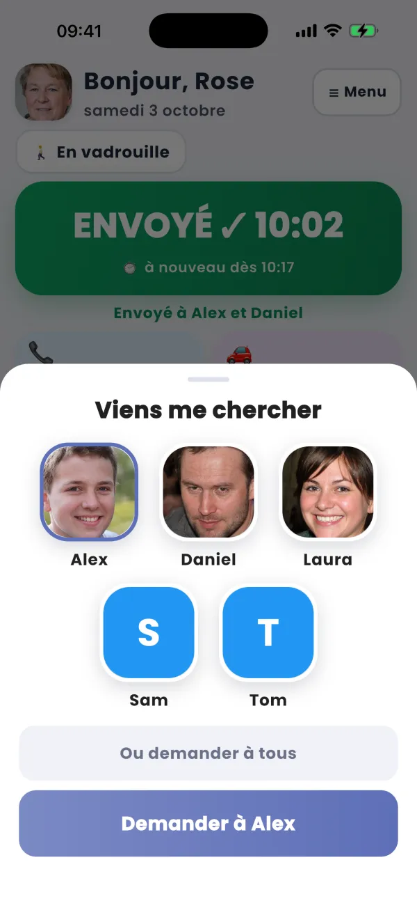 Marche avec moi · J'arrive · Viens me chercher · Appelle-moi