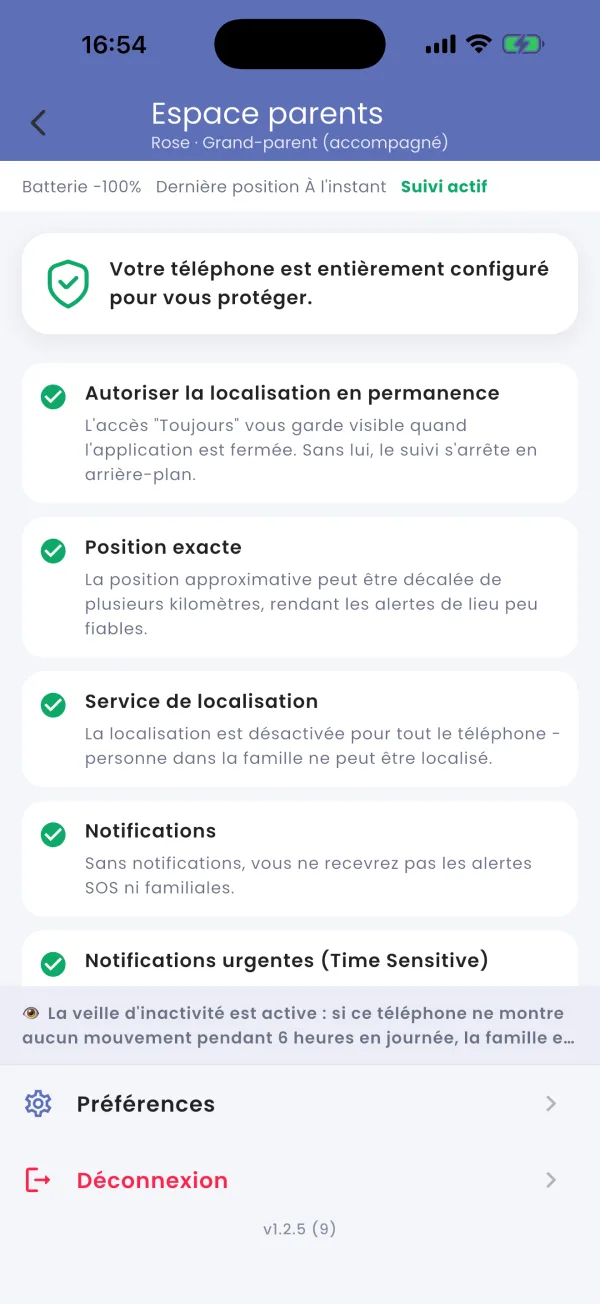 Annoncée ouvertement sur l'écran du senior