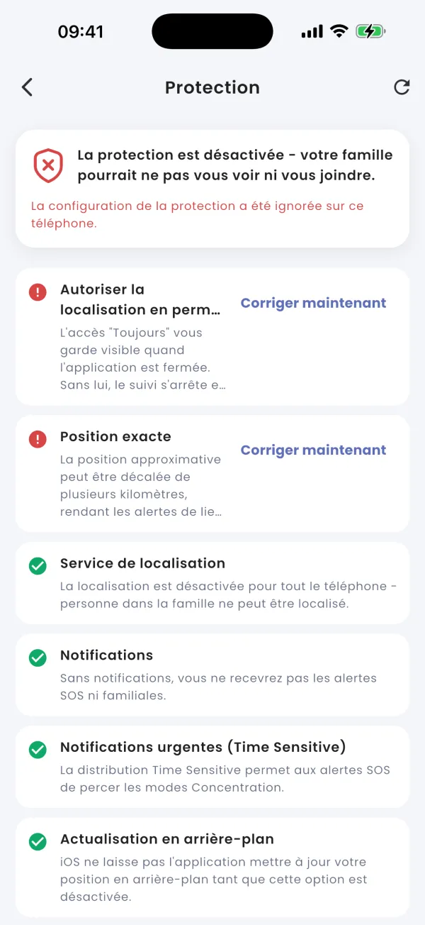 La liste : quelque chose ne va pas