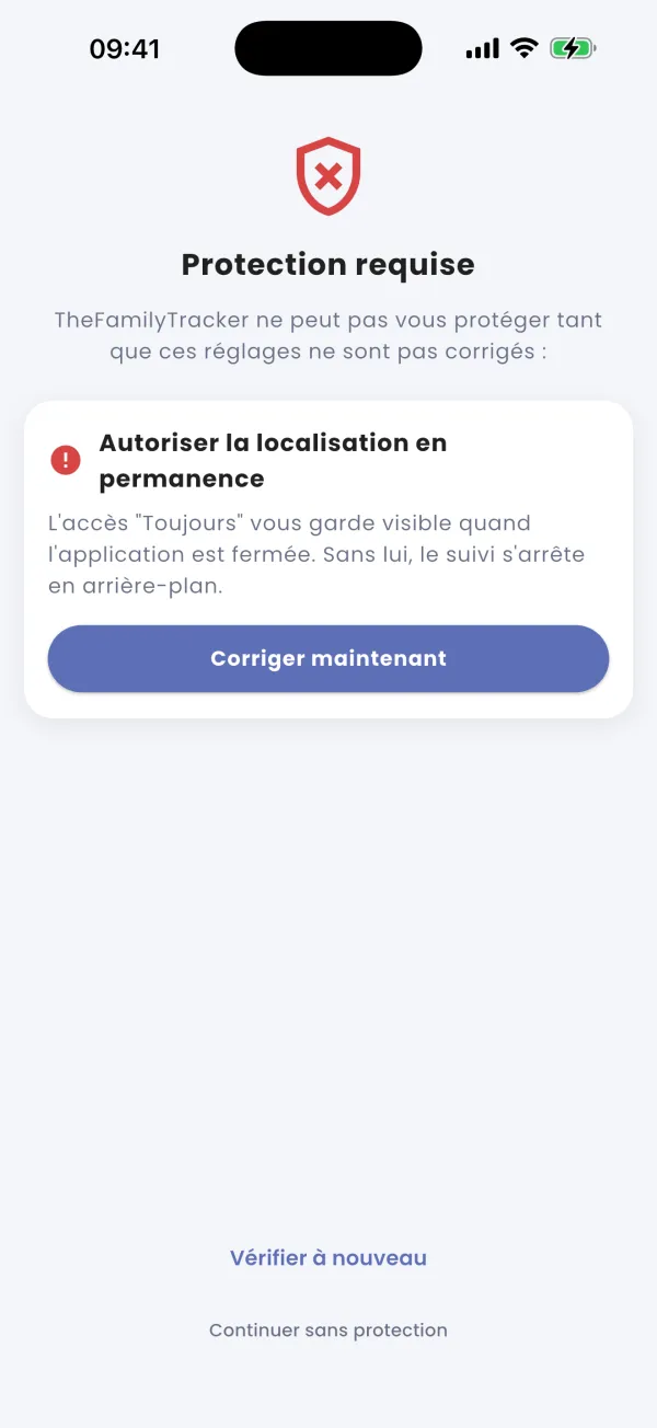 Protection requise