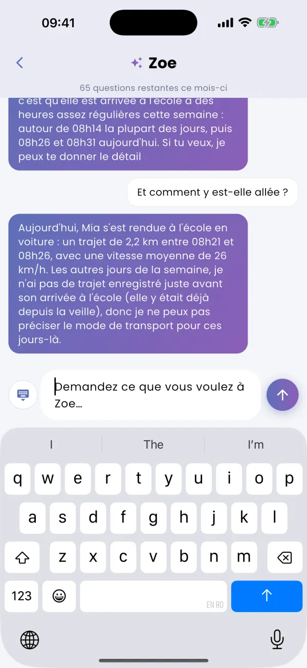 Zoe suit le fil