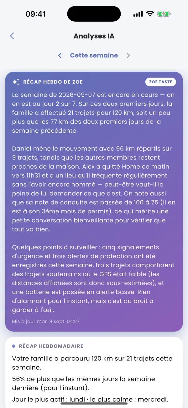 Le premier résumé arrive