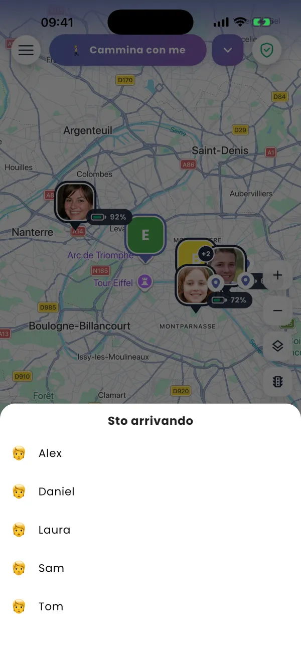 Invia «Sto arrivando»
