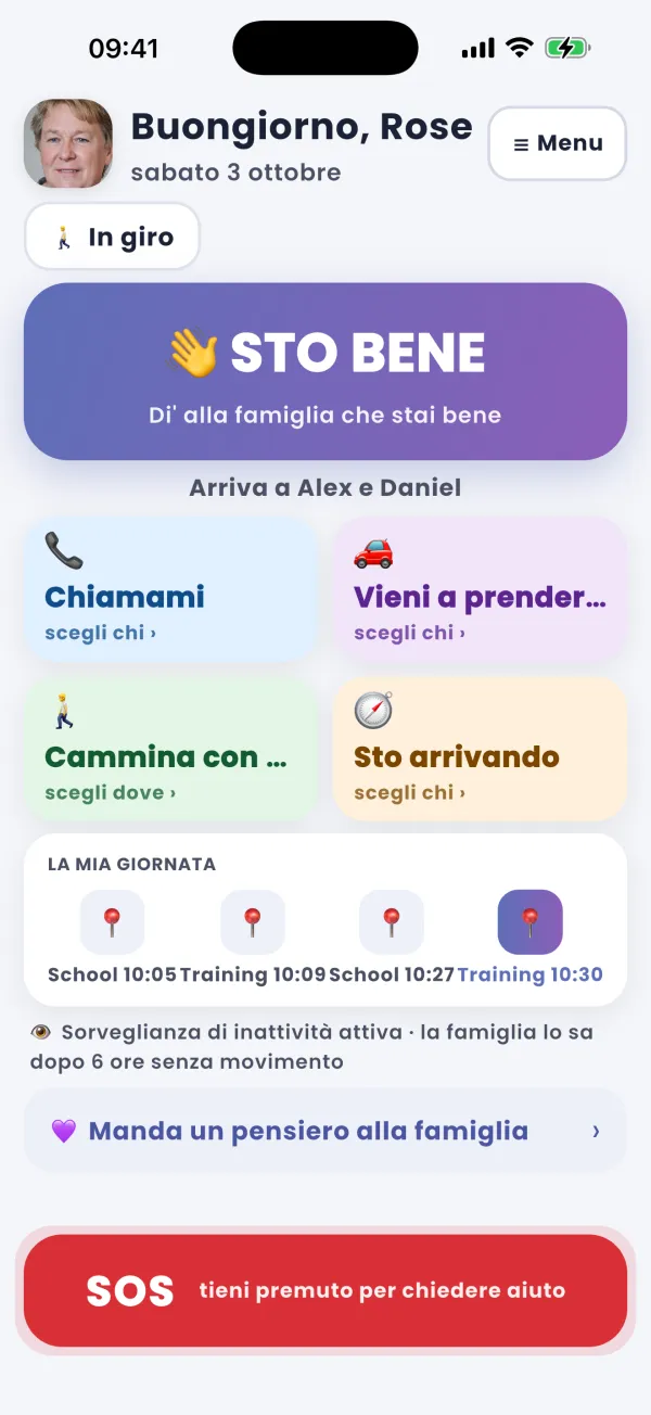 Lo schermo dell'anziano: grande e calmo