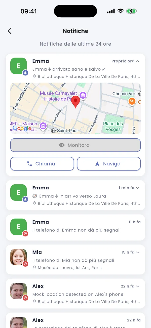 Arrivato: annunciato automaticamente