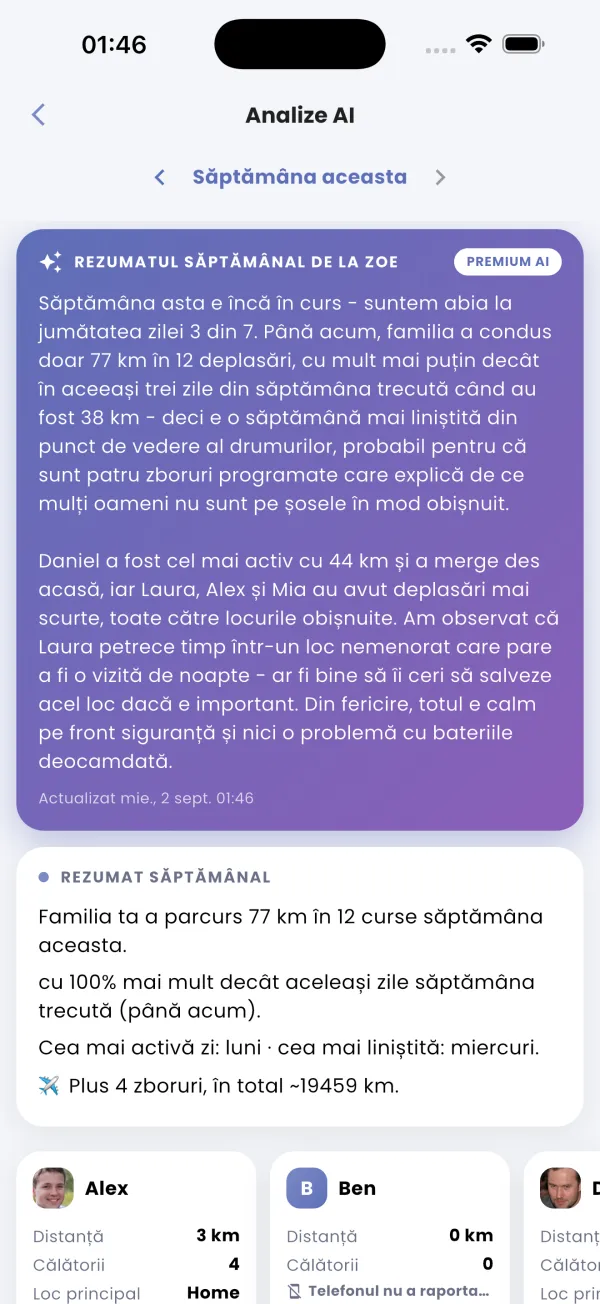 Rezumatul săptămânal al lui Zoe