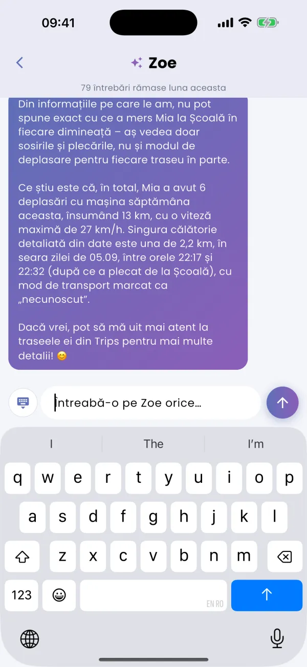 Zoe ține pasul