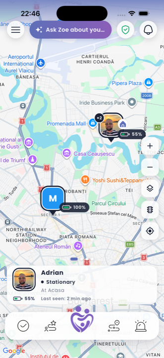 Your whole family, one live map